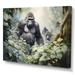 Bungalow Rose Gorilla Jungle Journey - Print on Canvas Plastic in Gray/Green | 34 H x 44 W x 1.5 D in | Wayfair 9DCA5A586681424BB31516D0177D36ED