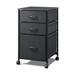 Rebrilliant Mendivil 3 Drawer Storage Drawer w/ Locking Wheels in Black | 1 W in | Wayfair 0EAEE406AFC24F23A7202076E8D40EF5