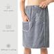 Men Bath Towel Absorbent Quick Dry Bath Wrap Towel with Secure Buckle And Pocket for Gym Spa Sauna Shower