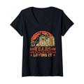 Damen 80 Years And Still On 2 Wheels Loving It 80. Geburtstag T-Shirt mit V-Ausschnitt