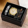 Montre à Quartz pour Hommes Analogique Quartz Rétro Casual Classique Chronographe Alliage Cuir Thème Classique Thème Vintage