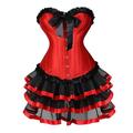 Rétro Vintage Rococo Victoriens Déguisement Sexy Robe Jupon Bustier Sur Poitrine Tutu Princesse Femme Boucles Halloween Utilisation Mariage robe demoiselle d honneur Jupe