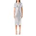 Sequin Short Sleeve Midi Sheath Dress - White - Endless Rose Dresses