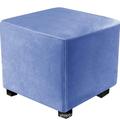 housse de pouf extensible housses de pouf carré de velours housse de tabouret de rangement pliable rectangulaire housse de banc protecteur de meubles housse souple avec fond élastique