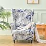 stretch wingback chair cover wing chair slipcovers with seat cushion cover spandex velvet wingback chair cover for ikea strandmon chair