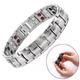 bracelets magnétiques pour hommes soulagement de la douleur arthritique élégant titane acier inoxydable double rangée 4 éléments aimants bracelet