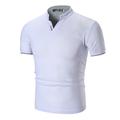 Homme POLO Tee Shirt Golf Casual du quotidien Col Mao Manche Courte basique Couleur unie Simple Eté Coupe ajustée Noir Blanche Rouge Vert Gris POLO