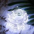 Guirlande lumineuse LED 50m-500 30m-300 20m-200 10m-100leds lumière de fil de cuivre avec télécommande lumières de Noël étoiles étoilées à intensité variable pour la fête de mariage chambre arbre de
