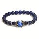 ensemble de bracelet oeil de tigre thérapie hématite bracelets magnétiques bracelets porter chance couronne roi reine perles en pierre naturelle couple bracelet pour hommes femmes (a)