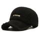 Homme Casquette de Baseball Bonnet chaud d'hiver Casquette Hip-Hop Noir Blanche Coton Voyage Laine d'agneau Polaire Teddy Extérieur Vacances Bloc de couleur Chaud