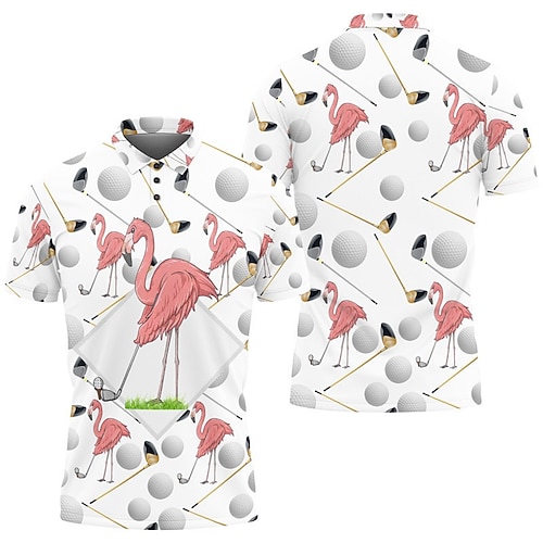 Derby du Kentucky Homme Canard Polos Hawaïens Chemise de golf Manche Courte Polos Chemises à Col Occasionnel Tenue de plage Vêtements de vacances Vêtements tropicaux Tenues de fête Boutons Impression