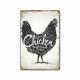 1pc ferme métal étain signe poulet poule étain signe vintage cuisine signes décoration murale, peinture tenture murale pour restaurant décor bar décor maison décor mur art métal étain signe