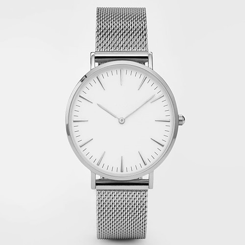 Montres à quartz pour Femme Hommes Analogique Quartz Tendance Couleur unie Minimaliste Décontractées Classique simple Acier Inoxydable 304 Style Moderne