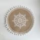 set de table rond tapis de table blanc ferme tissé frange de jute avec gland napperon pour salle à manger cuisine table de mariage décor mandala