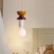 LED pendentif lumière bois suspension lampe simple café restaurant bar pendentif lumière métal plafonnier pour chambre chambre d'enfant 110-240v