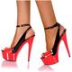 femme talons escarpins talons aiguilles sandales à plateforme soirée quotidienne couleur unie plateforme talon haut talon aiguille bout rond bout fermé boucle en polyuréthane noir / rouge chaussures avec fond rouge