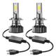 Mini phare de voiture led, 2 pièces, ampoule hi/lo avant de voiture, faisceau blanc super brillant 6000k, kit de phares antibrouillard 12v 72w 10000lm