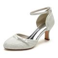 Femme Chaussures de mariage Chaussures habillées Mariage Soirée du quotidien Broderie Talons de mariage Chaussures de mariée Chaussures de demoiselle d'honneur Noeud Talon Bottier Bout rond Elégant