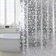 Rideau de salle de bain pvc imperméable clair pavé transparent rideaux de douche de bain robustes avec 12 œillets crochets en plastique salle de bain