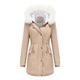 Femme Parka Veste coupe vent Veste Polaire de Randonnée Hiver Extérieur Chaud Doublure Polaire Coupe Vent Veste Hiver Zip totalement visible Pêche Camping / Randonnée / Spéléologie Voyage Noir Rose