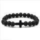 Bracelet de perles Bracelet bonne chance Homme 1 pc Anniversaire Croix latérale