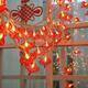 3 m/6 m led guirlande lumineuse décoration du nouvel an mariage fête d'anniversaire fournitures noeud chinois lanterne printemps festival lampe de noël