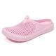 Femme Unisexe Chaussons Pantoufles d'intérieur Pantoufles de bain Pantoufles de plage du quotidien Couleur unie Eté Talon Plat Bout ouvert Décontractées Minimalisme EVA Noir Blanche Rose