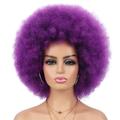 perruque 70s afro perruque pour les femmes noires sans colle porter et aller perruque bleu foncé couleur costume halloween perruques court afro disco perruque synthétique puffy résistant à la chaleur