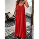 Robe casual Robe d'été Robe à enfiler Femme robe longue Dos Nu Poche Plein Air Rendez-vous Vêtement de rue Maxi A Bretelles Sans Manches Ample Noir Rouge Bleu S M L XL