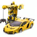 Jouet robot de voiture de transformation télécommandé avec lumières déformation voiture rc 360 jouets de voiture de course de cascade rotative