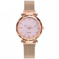 Rose or femmes montre de luxe magnétique ciel étoilé dame montre-bracelet maille femme horloge