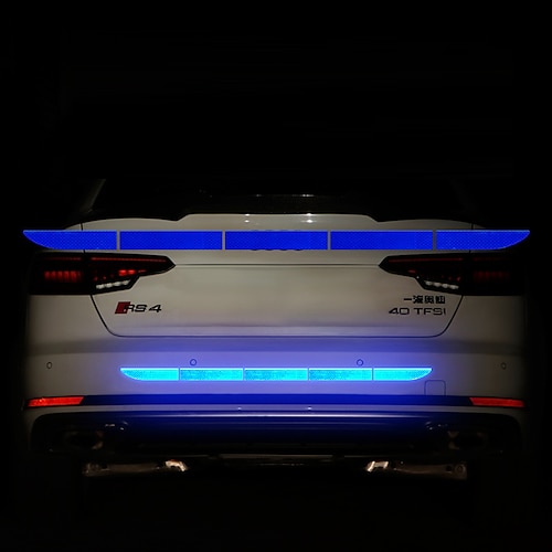 5 pièces/ensemble voiture autocollants réfléchissants étanche voiture avertissement autocollant bande réfléchissante voiture décalcomanies autocollants coffre de voiture corps auto accessoires