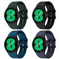 Paquet de 4 Bracelet de Montre pour Samsung Galaxy Watch 5 Pro 45mm Watch 5 40/44mm Watch 4 Classique 42/46mm Watch 4 40/44mm Silicone Remplacement Sangle Élastique Respirable Bracelet Sport Bracelet