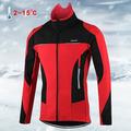 Arsuxeo Homme Veste Velo Cyclisme Coupe vent Veste Polaire Hiver Chaud Coupe Vent Doublure Polaire Respirable Vélo Veste VTT Vélo tout terrain Vélo Route Vélo de Ville Bleu Orange Rouge Tenues de