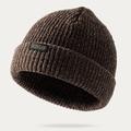 Homme Bonnet en maille Bonnet de pêcheur Bonnet de chalutier Casquette de montre 骷髅头毛线帽 Noir Rouge Laine Skullies Bonnets Enrouler le bord Extérieur Vacances Plein Chaud