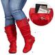 Femme Bottes Bottes mollet larges Chaussures en daim Bottes souples Extérieur du quotidien Couleur unie Bottes mi-mollet Hiver Fermeture Talon Plat Bout rond Décontractées Confort Minimalisme Daim