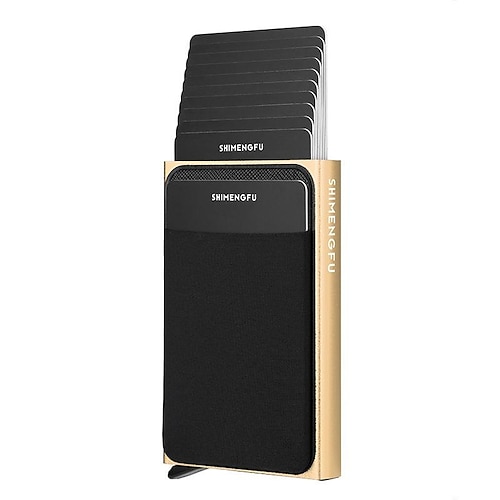 1 Pc portefeuille en aluminium slim porte-cartes de crédit RFID étui mince pour cartes bancaires pour hommes et femmes sac de carte de crédit pop-up