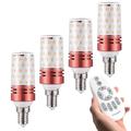 6pcs 4pcs 12w e14 / e27 télécommande sans électrode gradation led ampoule de maïs 1080lm super lumineux tricolore gradation led ampoule équivalent à 100w adapté à plusieurs endroits d'éclairage