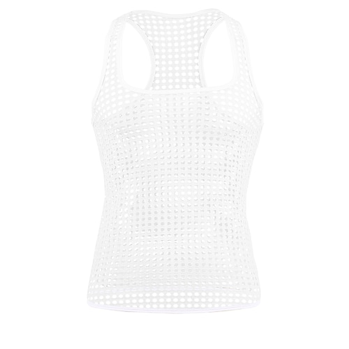 Homme Débardeur Sous-Vêtements T-shirt sans manches Col rond Couleur Unie Maille Salle de sport Noir Blanche Jaune T-shirt haut de gamme pour homme