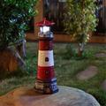vintage phare extérieur jardin étanche solaire résine phare décoration cour lumière paysage lumière projection lumière spot