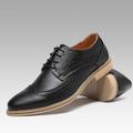 Homme Oxfords Chaussures derby Chaussures Bullock Chaussures habillées Chaussures bout d'aile Rétro Vintage Entreprise Britanique Mariage Soirée Evénement Polyuréthane Lacet Noir Jaune Grise