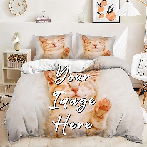 Ensemble de literie imprimé personnalisé Meilleur cadeau de graduation Cadeau personnalisé Ensemble de housses de couette Ensemble de literie Amis Famille