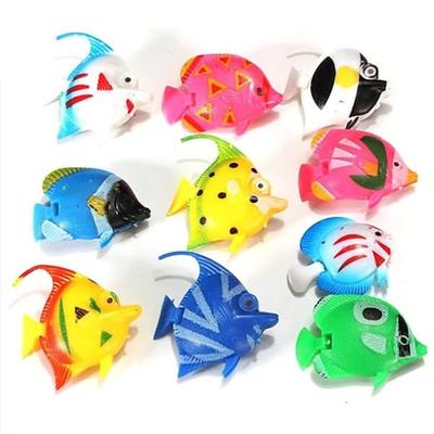 10 pièces en plastique petit faux poisson tropical pour aquarium simulé décoration de paysage vif flottant poisson artificiel poisson tropical