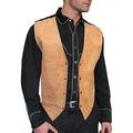 Rétro Vintage 18ème siècle 19ème siècle Gilet Gilet en daim Cowboy de l'Ouest Homme Casual Quotidien Gilet