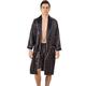 Homme Grande Taille robe Robe de soie robe de chambre Kimonos en soie 2 Pièces Vagues simple Confort Intérieur du quotidien Fausse Soie Polyester Cadeau Revers manche longue Haut de robe Shorts Poche