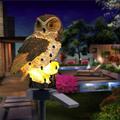 lumières de jardin en plein air led hibou chemin lumières résine étanche décorations chemin pelouse lampe led paysage lampe pour jardin patio allée décoration led solaire jardin lumière