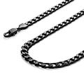 urban-jewelry collier homme puissant noir chaîne en acier inoxydable 316l 46, 54, 59, 66 cm, (6 mm)