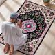 Tapis de prière musulman avec un design élégant, tapis islamique doux, tissu en fausse laine, doux au toucher, antidérapant