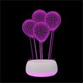 Coeur 3d led veilleuse 7 couleurs saint valentin cadeau contrôle tactile pour petite amie cadeau acrylique néon mignon décoration de chambre d'enfants