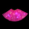 Enfants Fille Jupe violet foncé Rose Dragée Violet Couleur Pleine Transparent LED Soirée basique